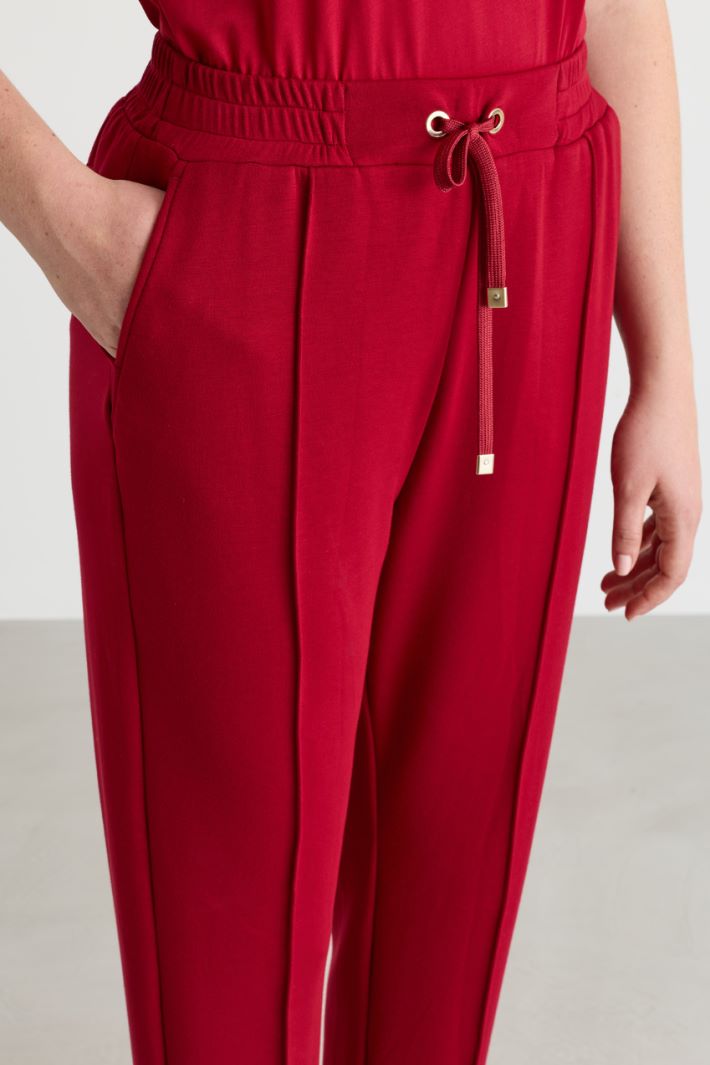 Jersey joggers - RED - Intrend - 3