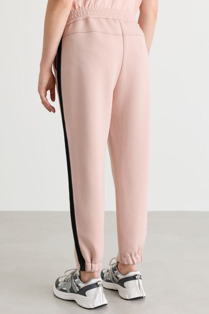 Mesh Insert Joggers - PINK - Intrend - 4