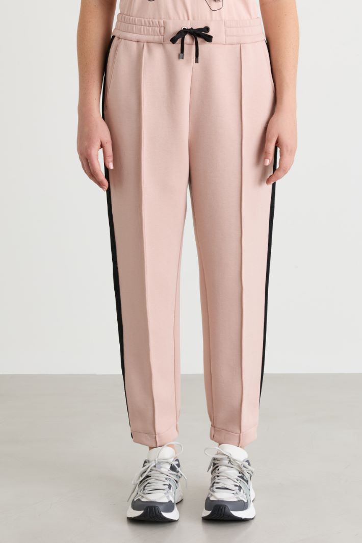 Mesh Insert Joggers - PINK - Intrend - 2