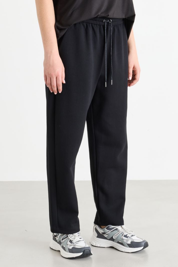 Double jersey joggers - BLACK - Intrend - 2