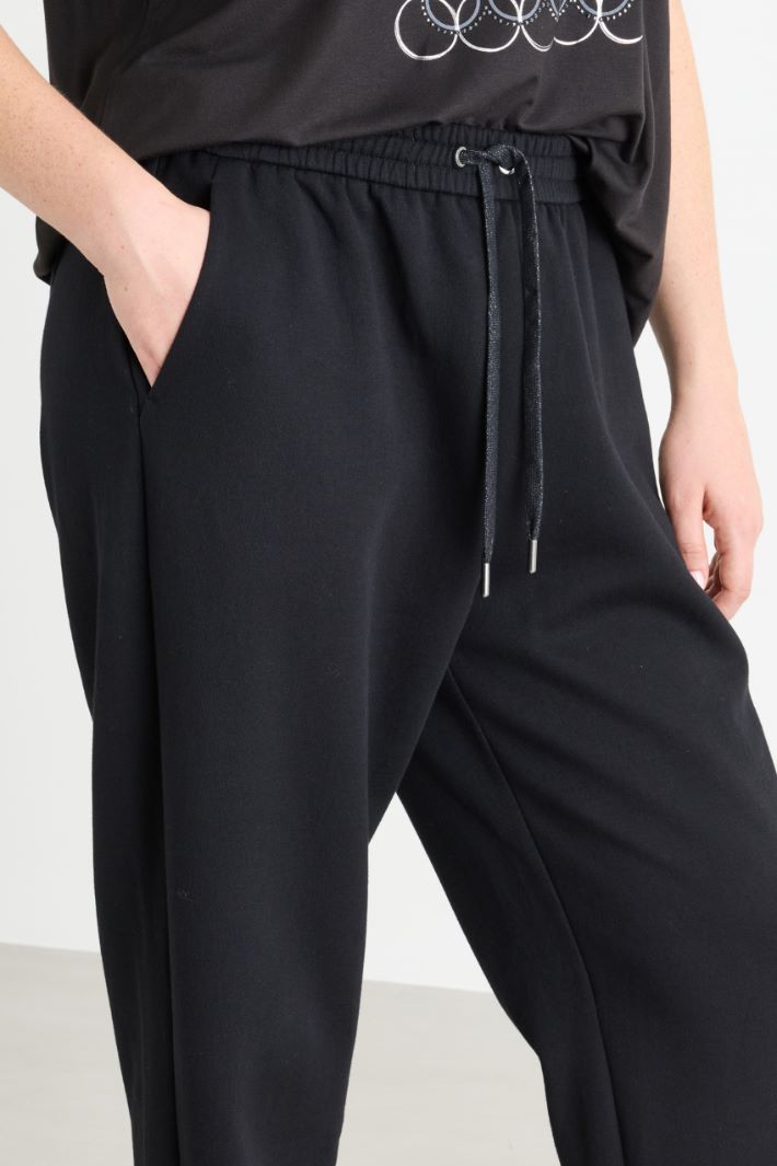 Double jersey joggers - BLACK - Intrend - 3