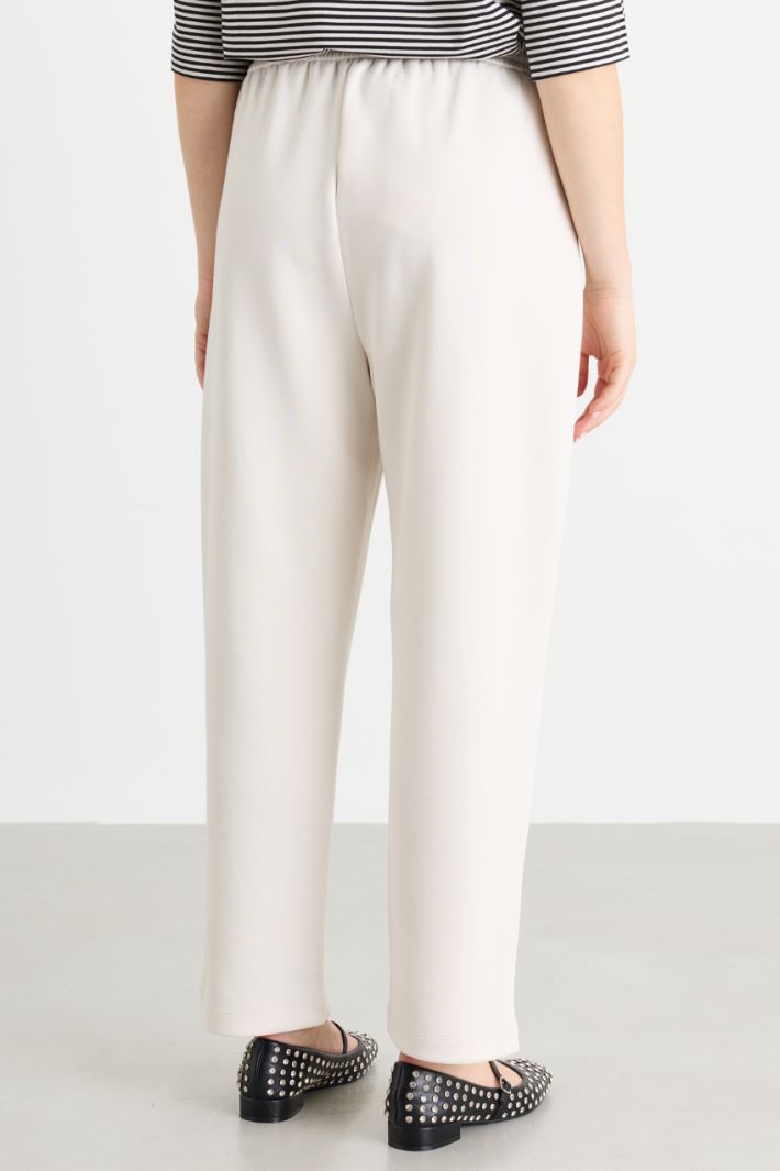 Double jersey joggers - WHITE - Intrend - 4