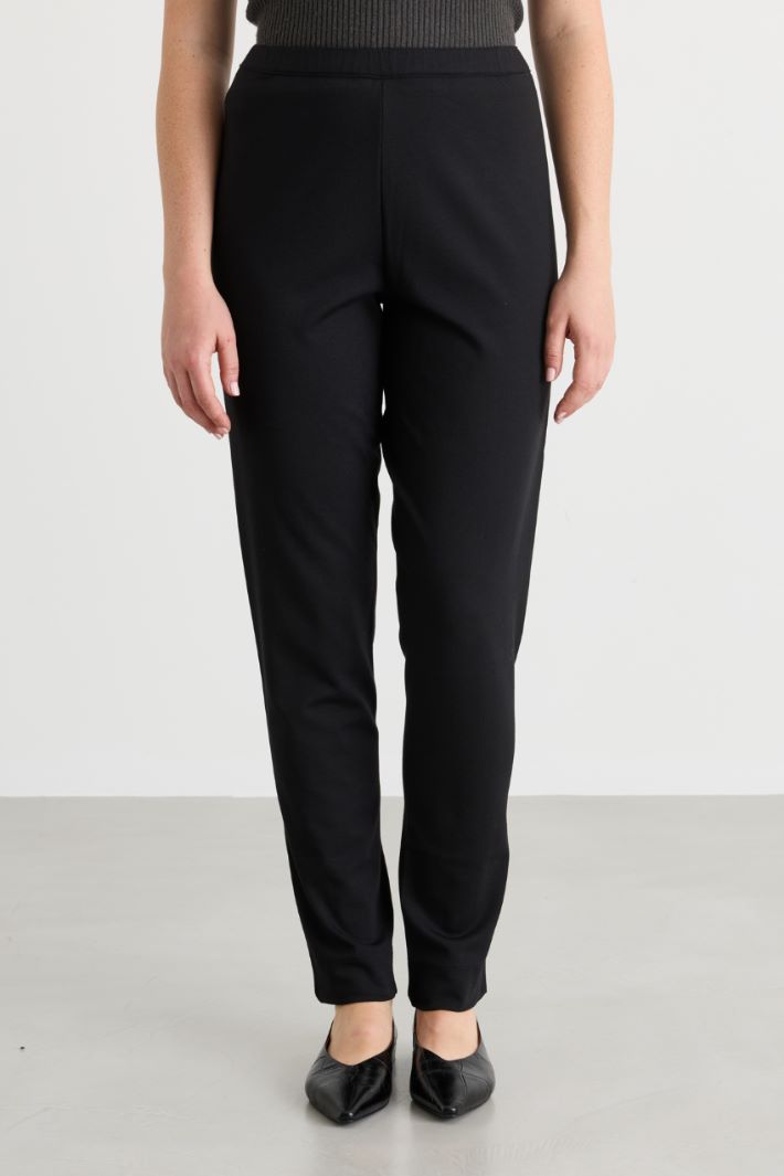 Jersey leggings - BLACK - Intrend - 2