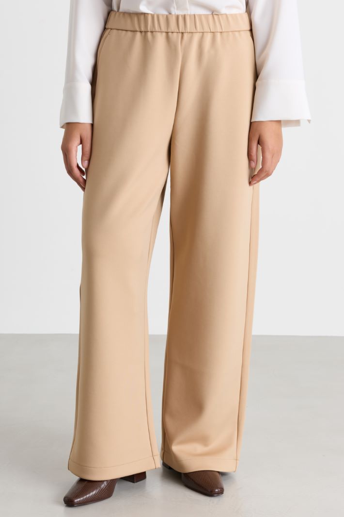 Technical Jersey Trousers - CAMEL - Intrend - 2