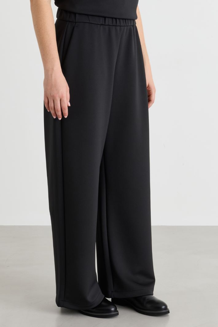 Technical Jersey Trousers - BLACK - Intrend - 2