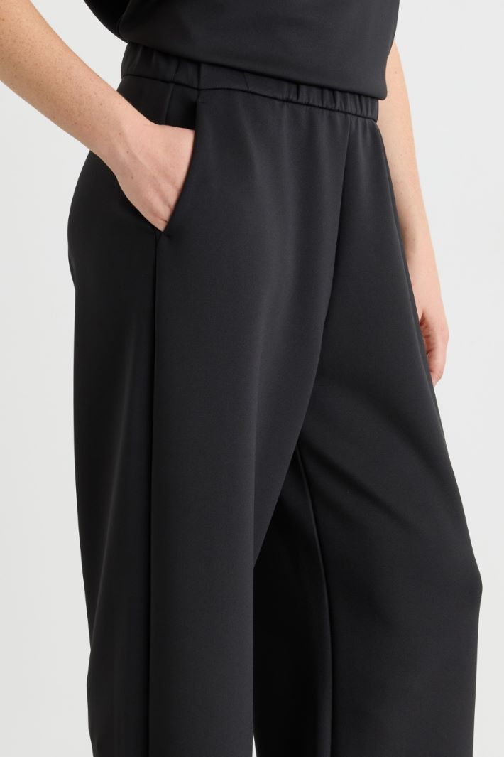 Technical Jersey Trousers - BLACK - Intrend - 3