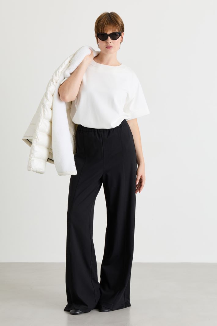 Pantalone in jersey - NERO - Intrend