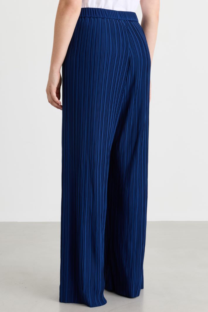 Plisseehose aus Jersey - BLAU - Intrend - 4