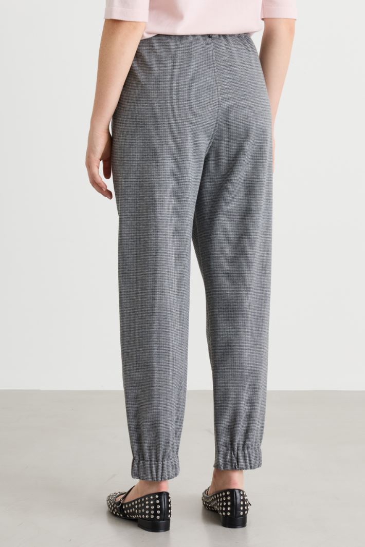 Pantalone jogging in jersey jacquard - GRIGIO - Intrend - 4