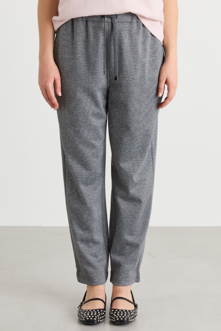 Pantalone jogging in jersey jacquard - GRIGIO - Intrend - 2