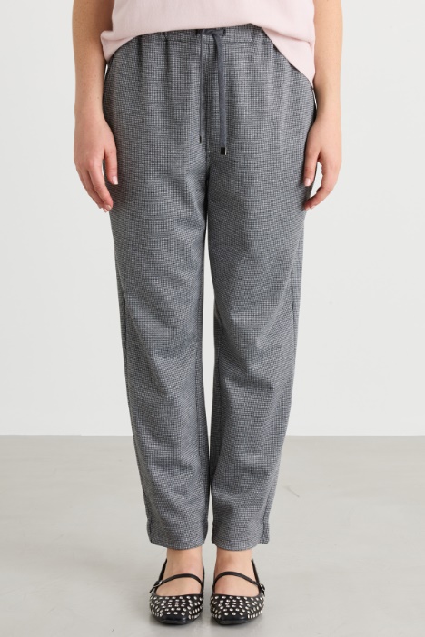 Pantalone jogging in jersey jacquard