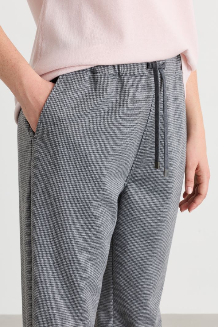 Pantalone jogging in jersey jacquard - GRIGIO - Intrend - 3