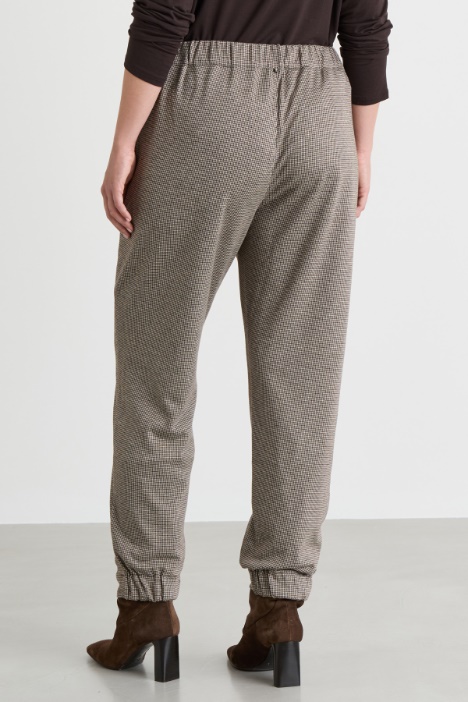 Pantalone jogging in jersey jacquard