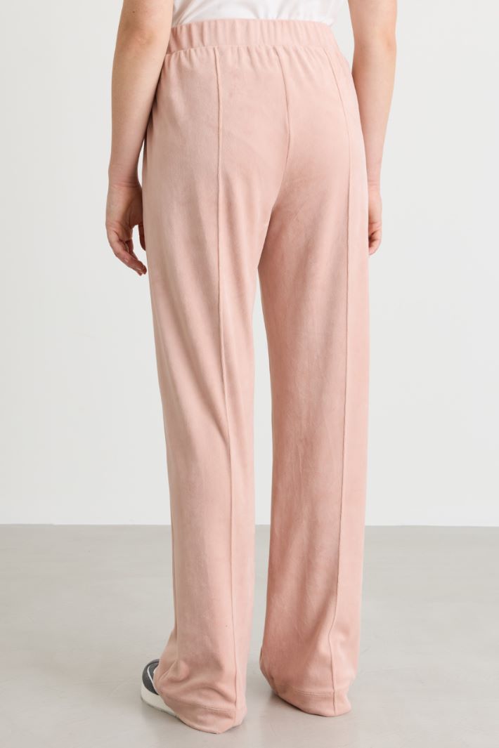 Pantalone ampio in ciniglia - ROSA - Intrend - 4