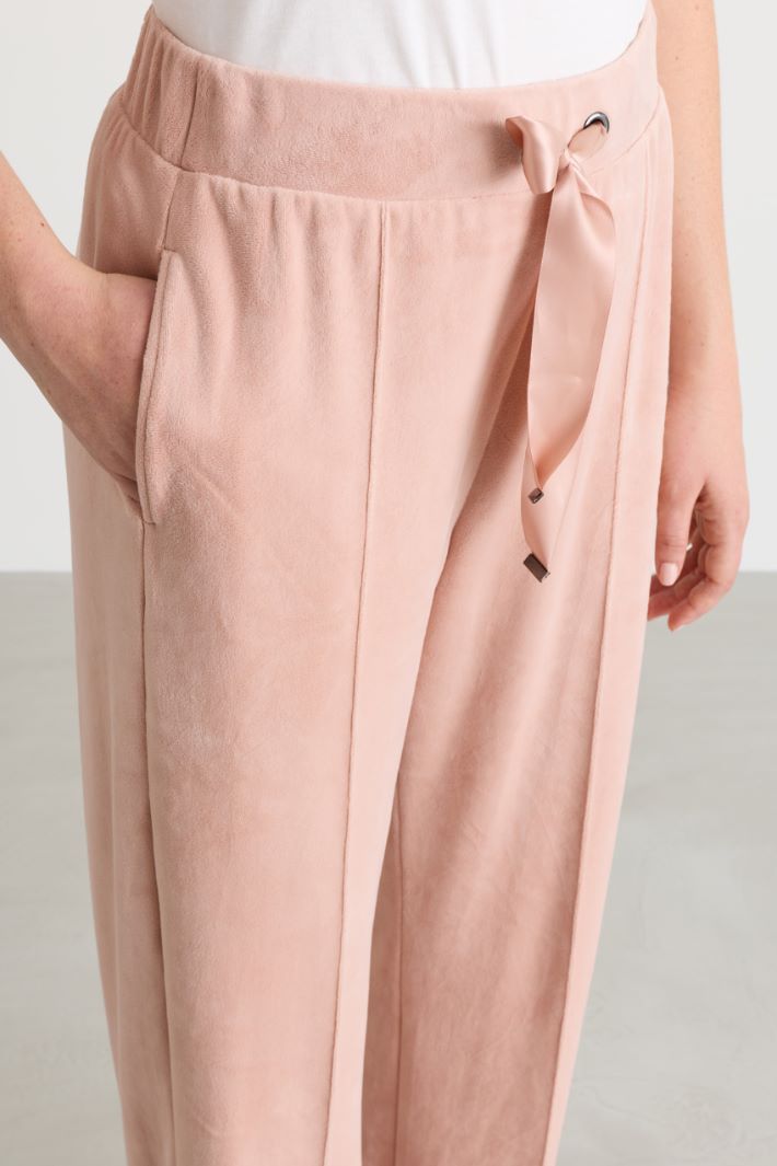 Pantalone ampio in ciniglia - ROSA - Intrend - 3