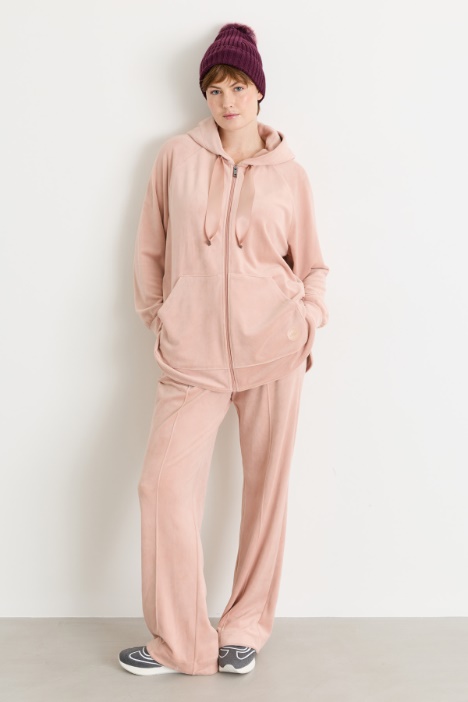 Wide-leg chenille trousers - Intrend