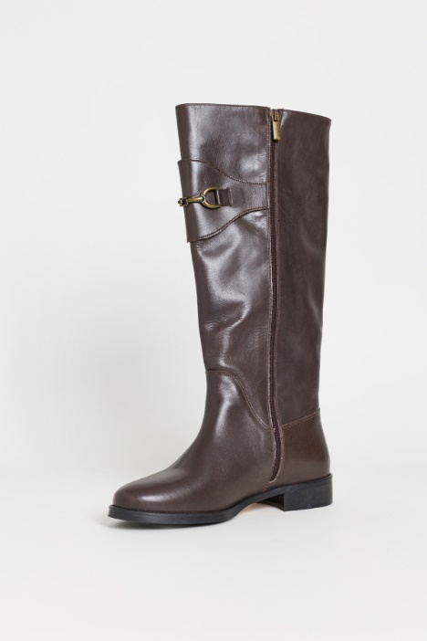 Stivali in pelle con staffa