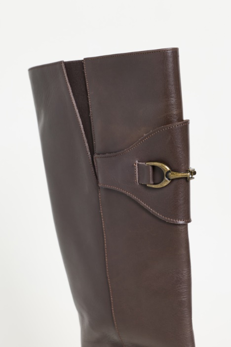 Stivali in pelle con staffa