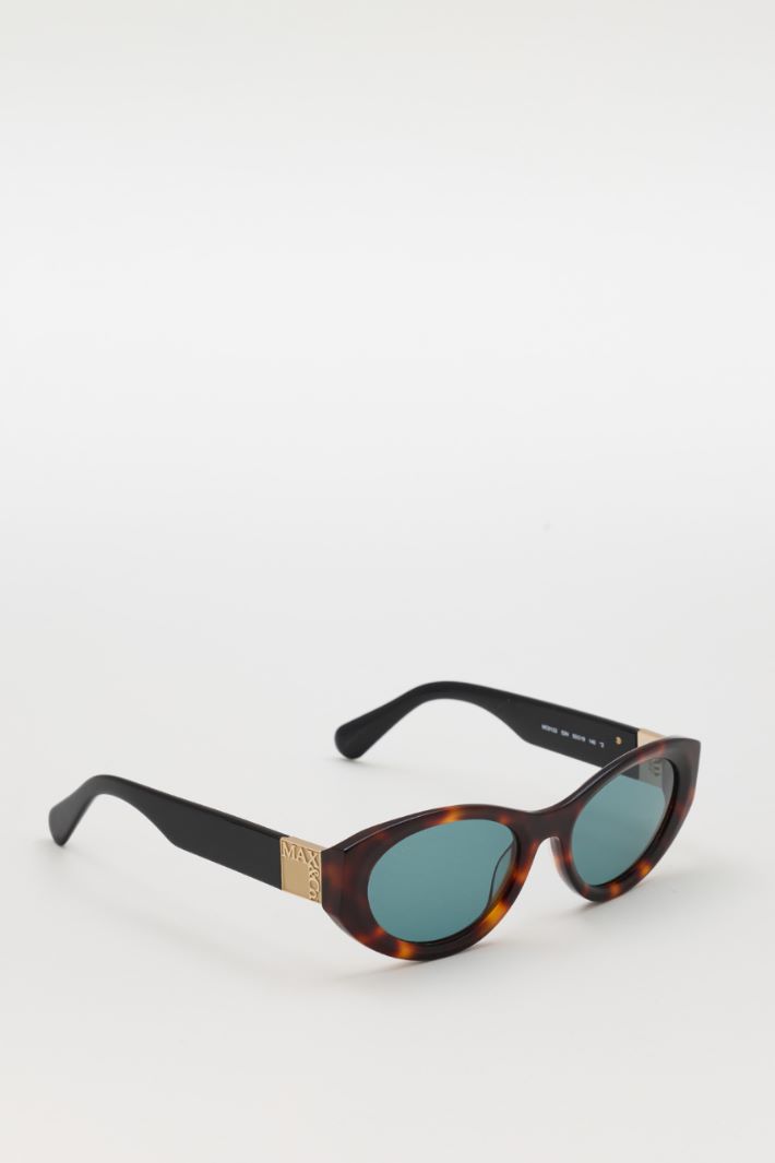 Oval acetate sunglasses - BROWN - Intrend - 2