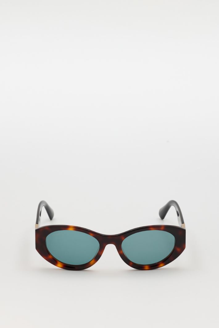 Oval acetate sunglasses - BROWN - Intrend