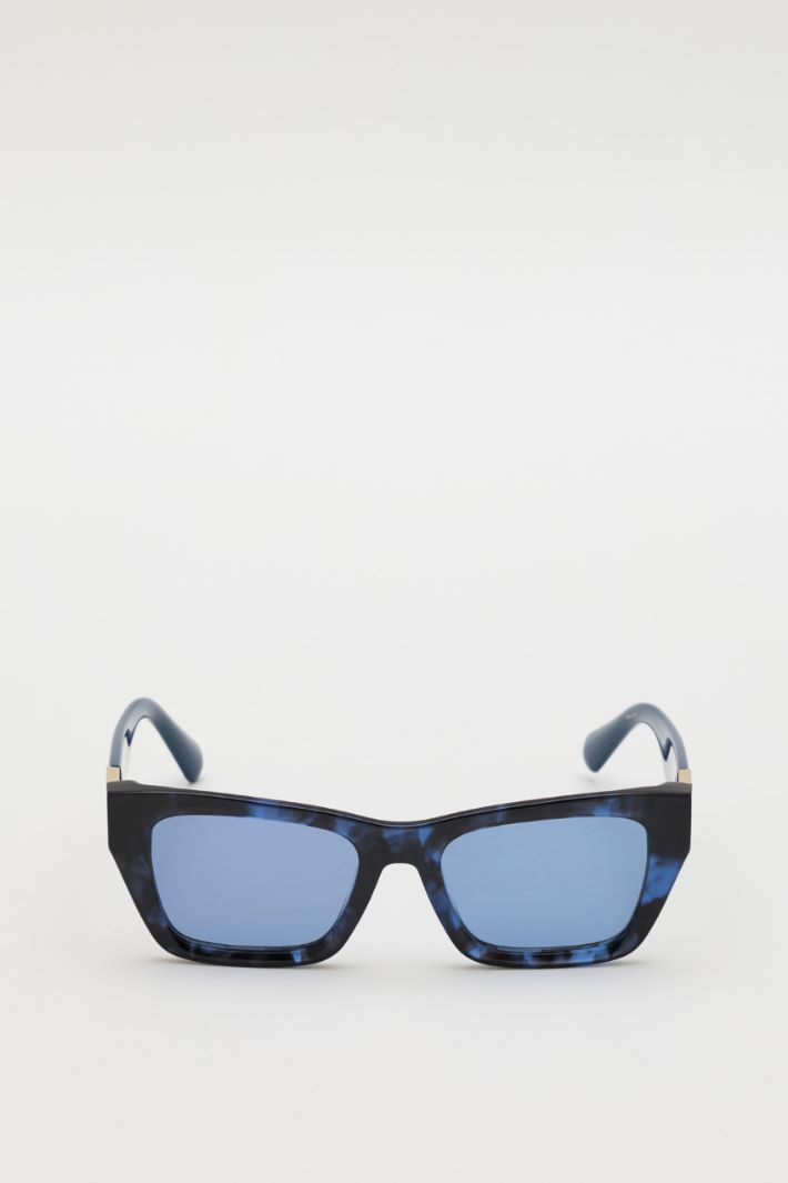 Occhiali squadrati in acetato - BLU - Intrend