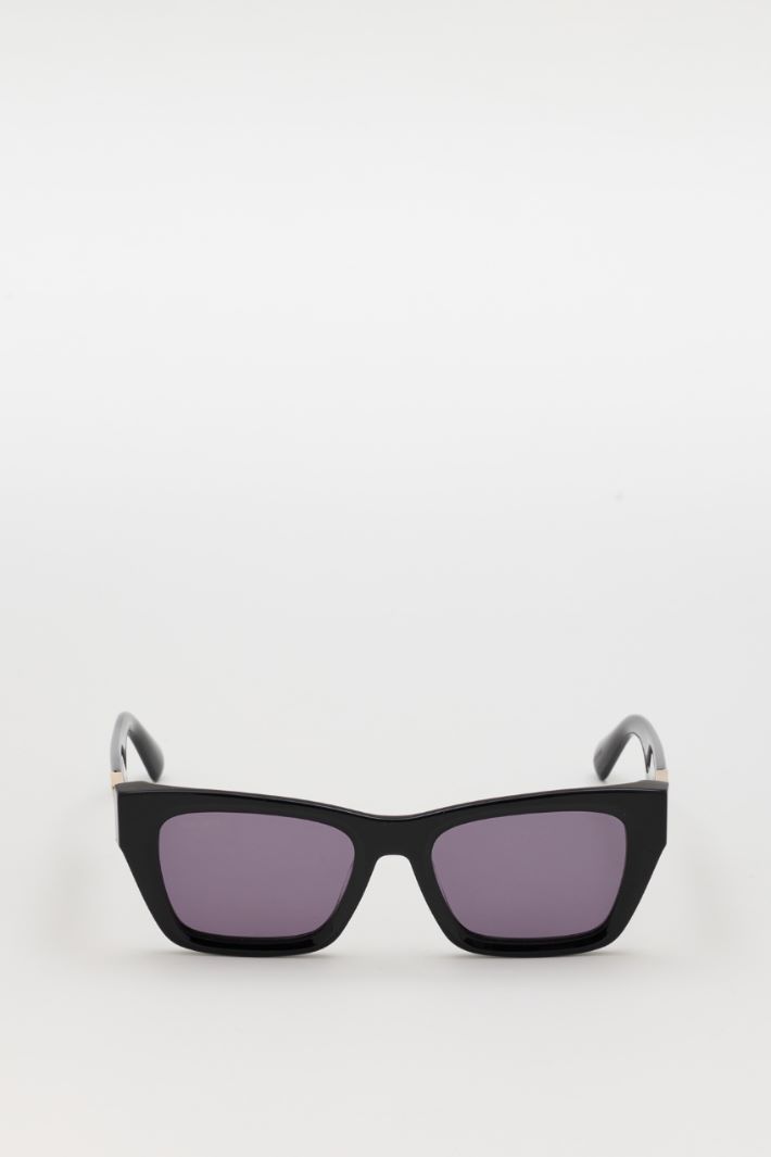 Occhiali squadrati in acetato - NERO - Intrend