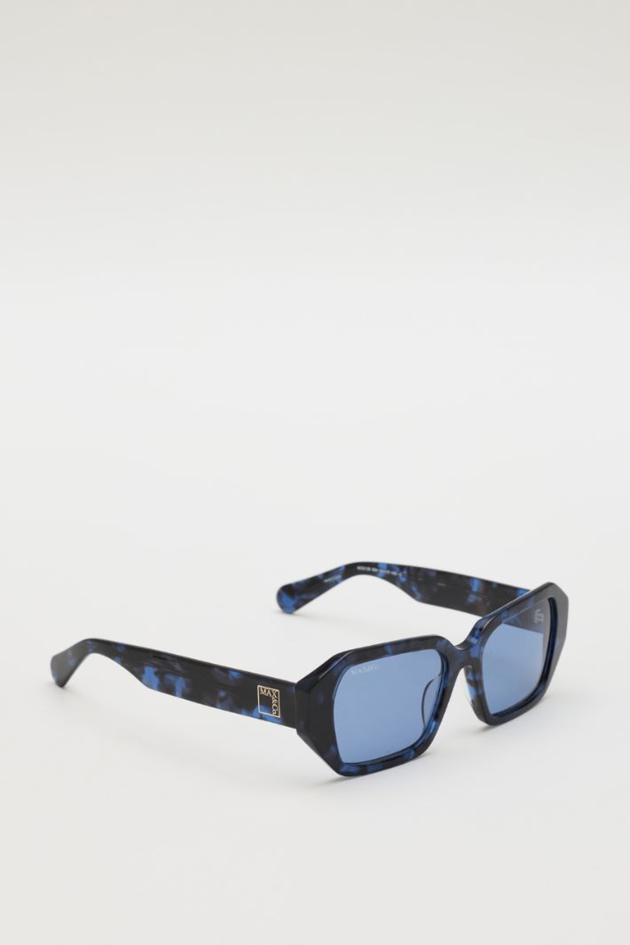Geometrische Sonnenbrille aus Acetat - BLAU - Intrend - 2