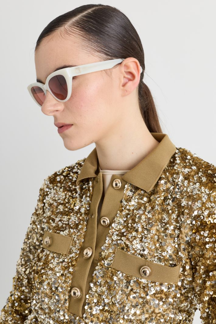 Occhiali da sole cat-eye - BIANCO - Intrend - 3