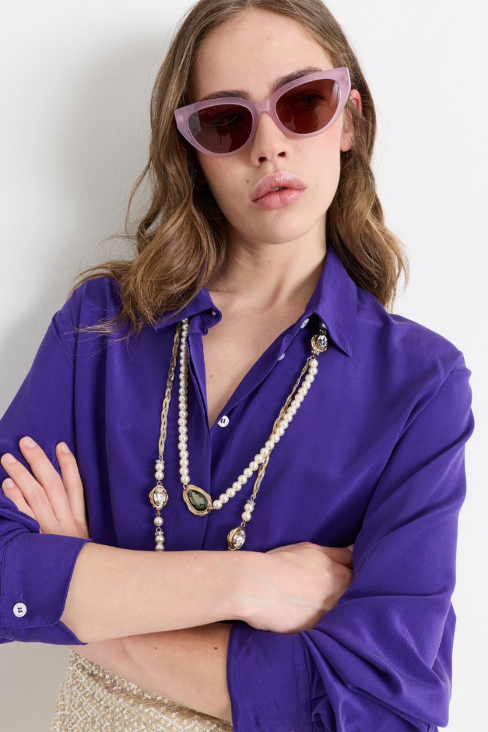 Occhiali da sole cat-eye - LILLA - Intrend - 3