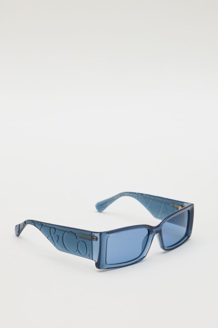 Occhiali da sole rettangolari - BLU - Intrend - 2