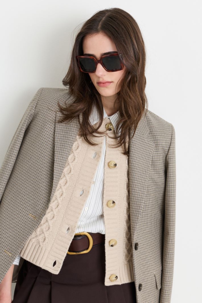 Occhiali da sole oversize quadrati - MARRONE - Intrend - 3