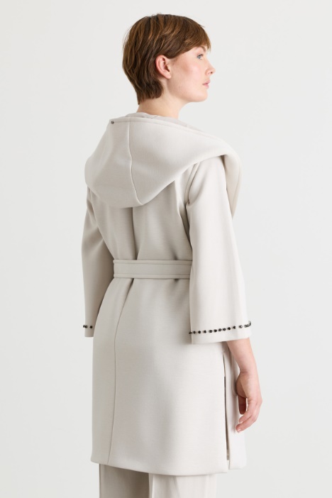 Gilet in jersey con cappuccio