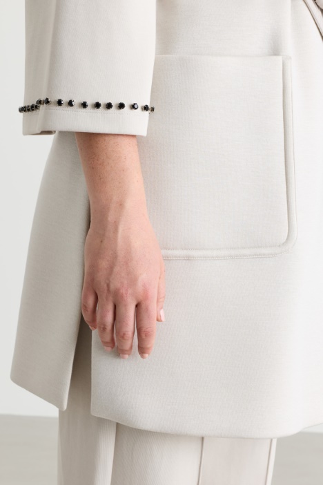 Gilet in jersey con cappuccio