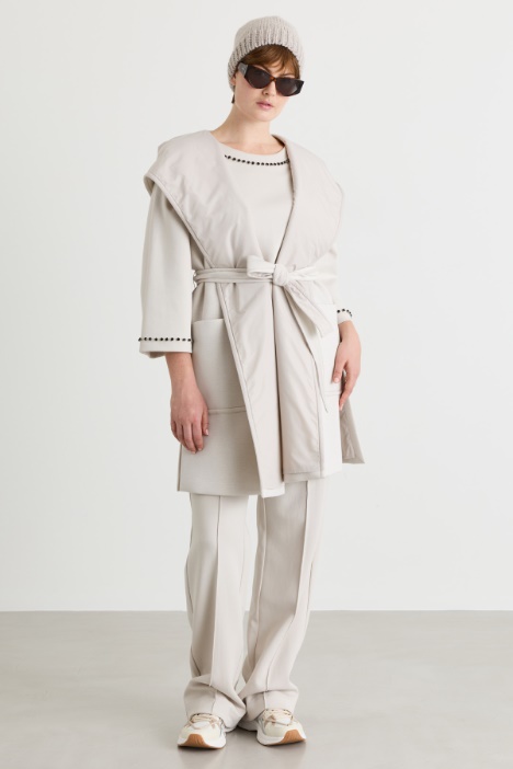 Gilet in jersey con cappuccio - Intrend