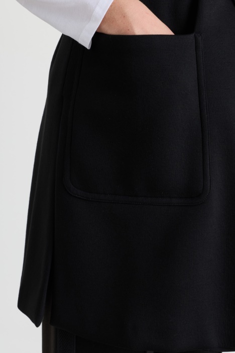 Gilet in jersey con cappuccio