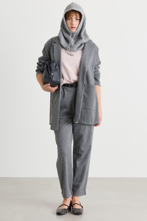 Jacquard-Blazer mit Hahnentrittmuster - Intrend