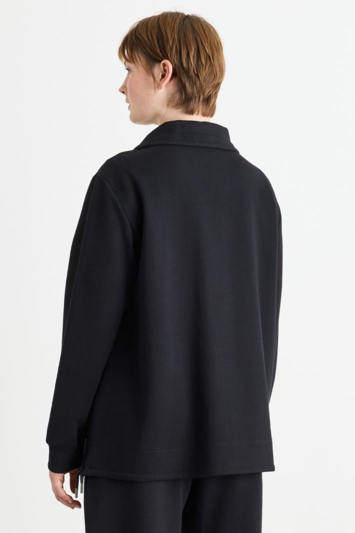 Felpa con collo alto - NERO - Intrend - 4