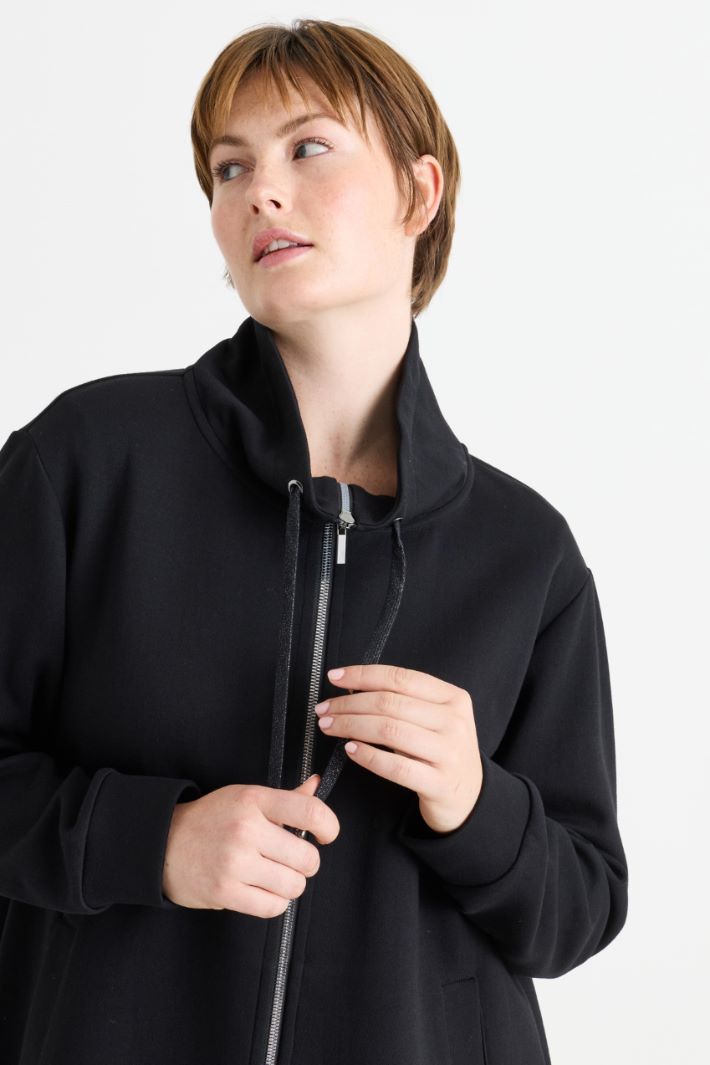Felpa con collo alto - NERO - Intrend - 3