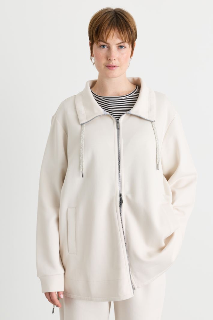 Felpa con collo alto - BIANCO - Intrend - 2
