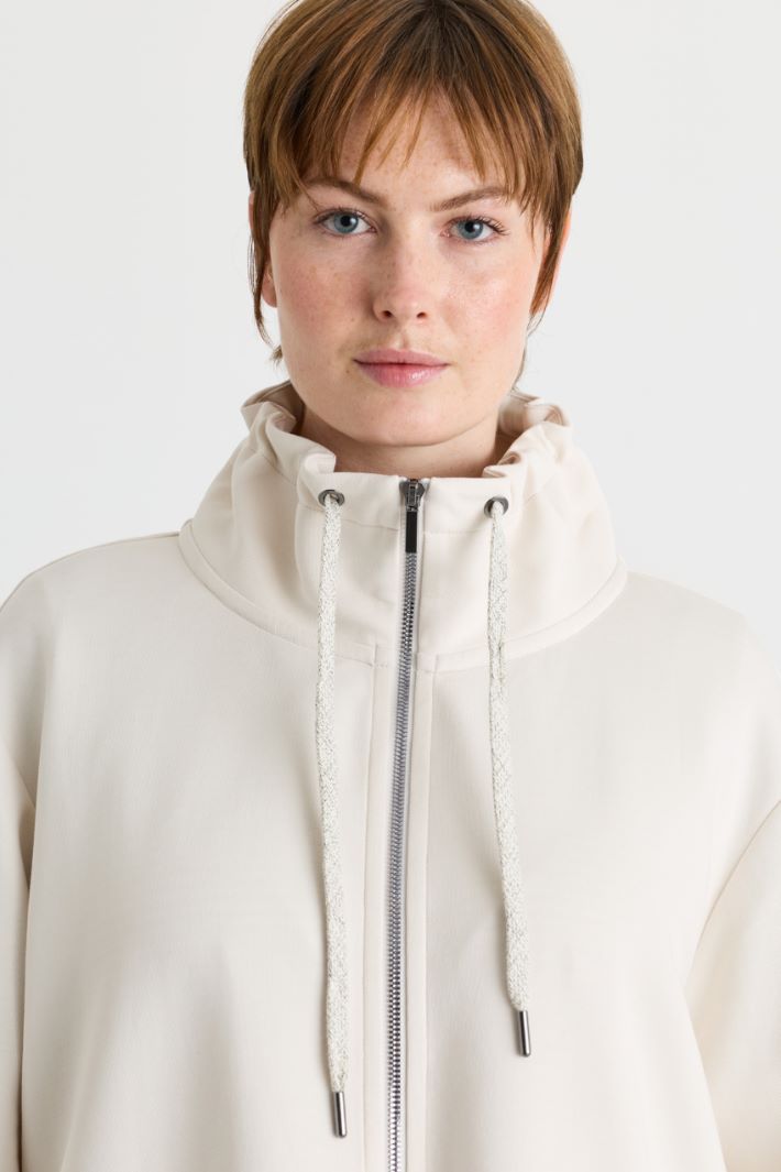 Felpa con collo alto - BIANCO - Intrend - 3