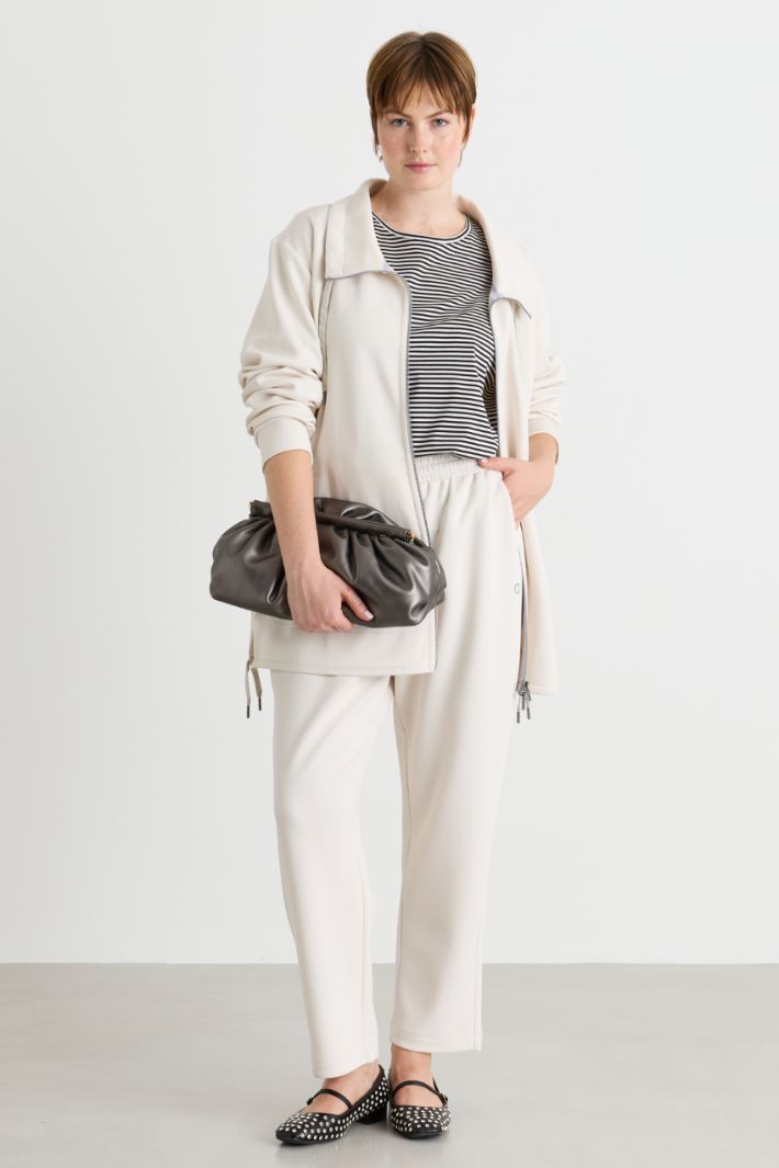 Felpa con collo alto - BIANCO - Intrend