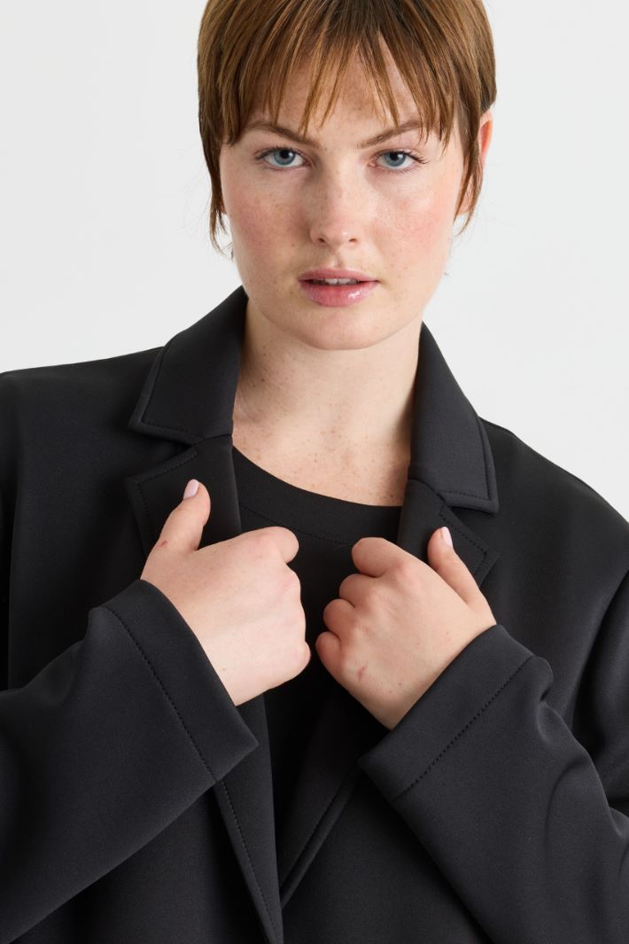 Giacca in jersey tecnico stretch - NERO - Intrend - 3