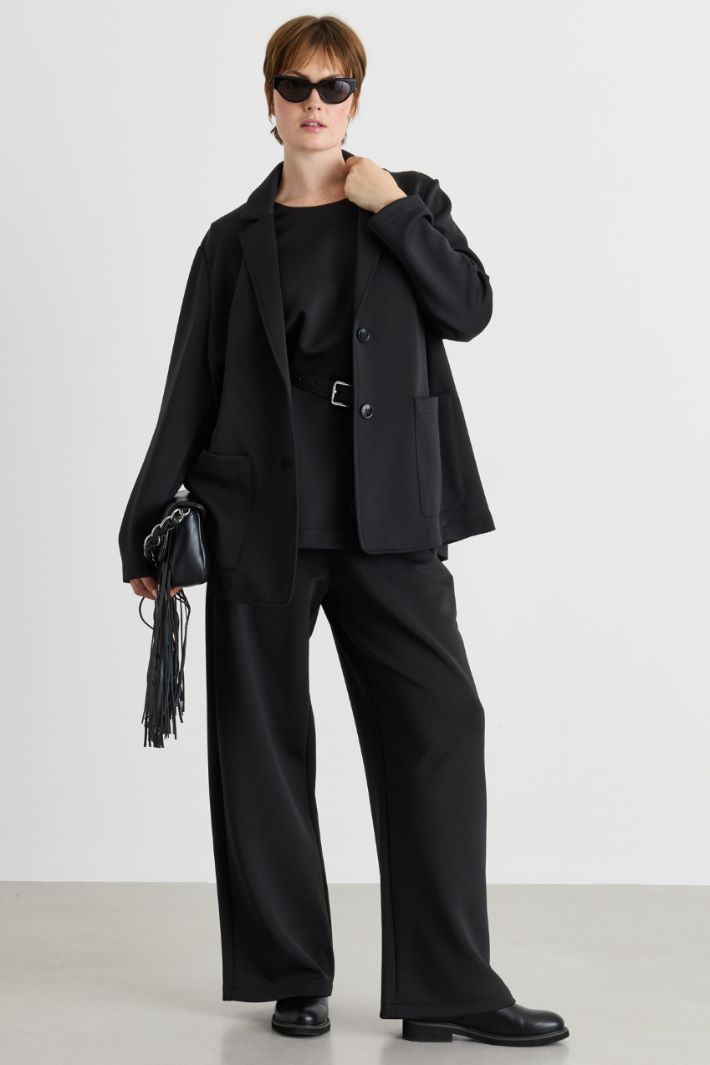 Giacca in jersey tecnico stretch - NERO - Intrend