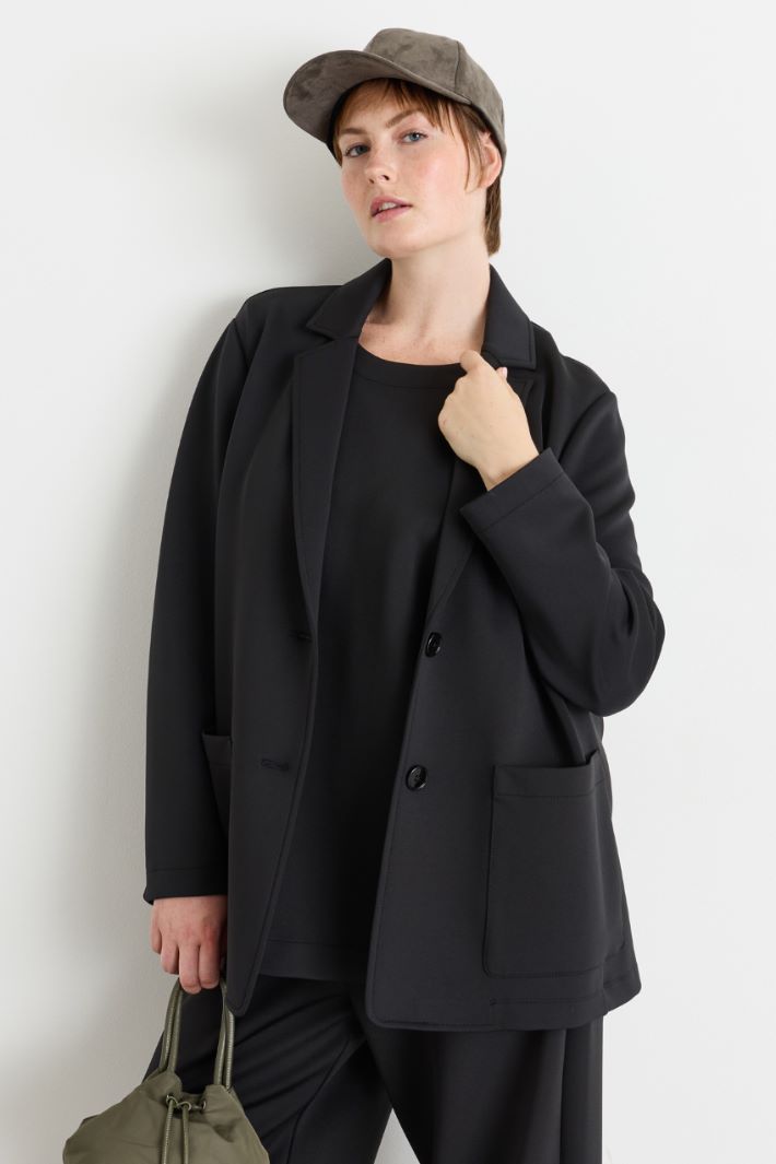 Blazer in jersey - NERO - Intrend - 2