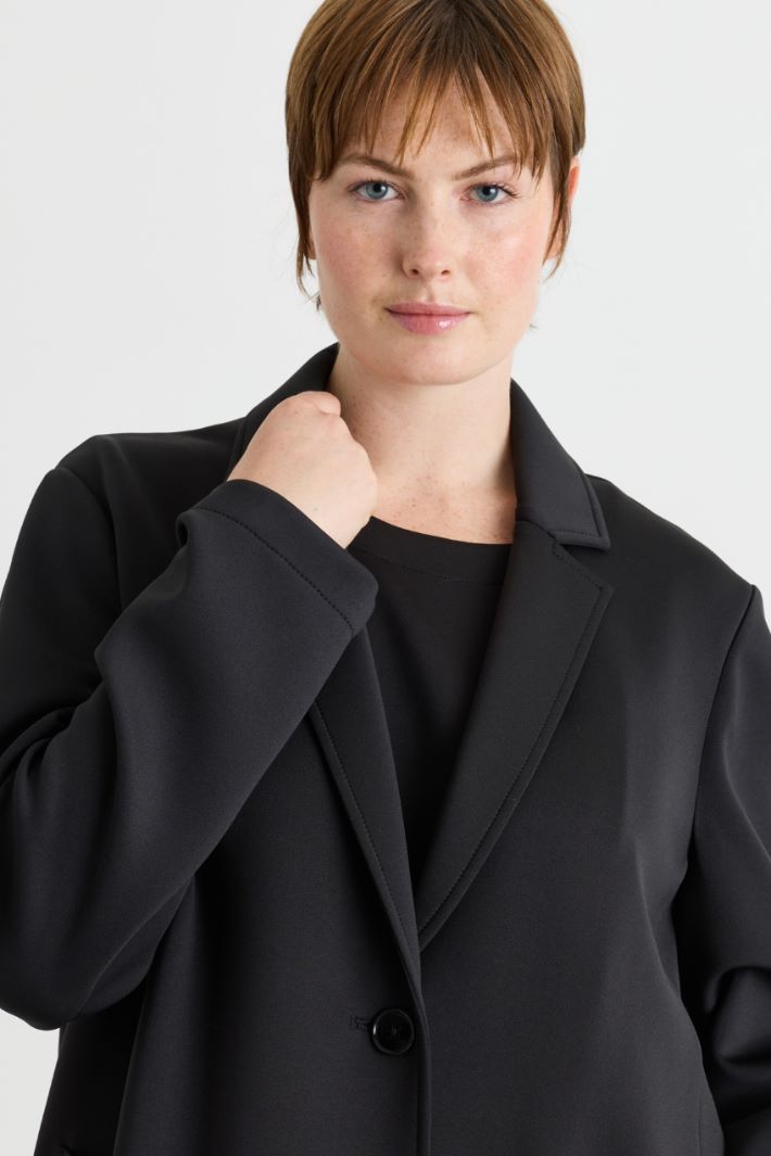 Blazer in jersey - NERO - Intrend - 3