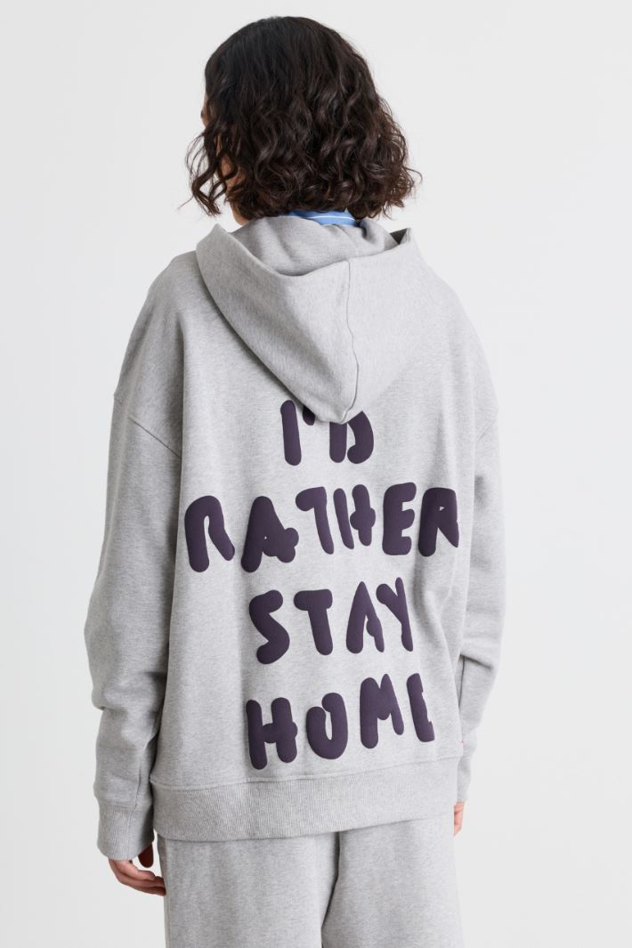 Felpa zip-up con cappuccio - GRIGIO - Intrend - 4