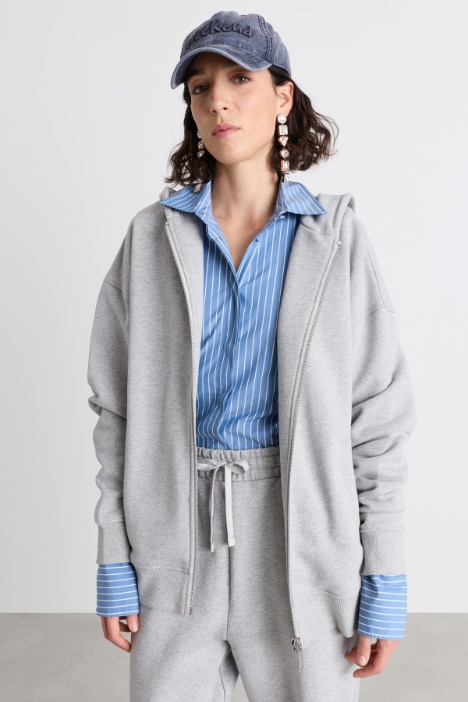 Felpa zip-up con cappuccio - Intrend