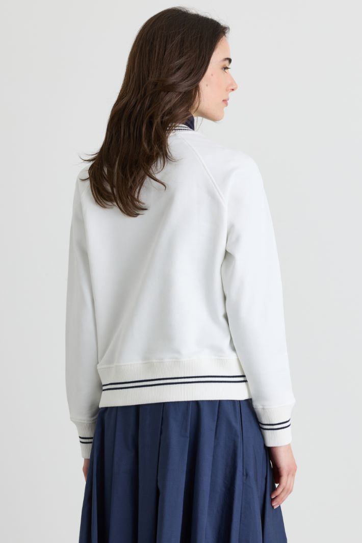 Felpa con stemma - BIANCO BLU - Intrend - 4