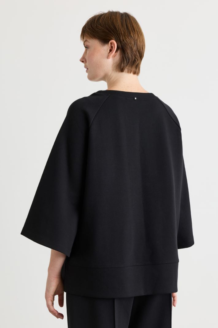 Felpa con ricamo di castoni - NERO - Intrend - 4