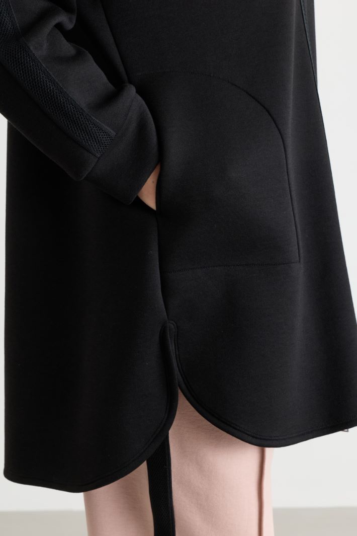 Felpa in jersey con collo alto - NERO - Intrend - 3